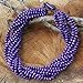 NOVICA Artisan Handmade Wood Torsade Necklace Purple Beaded Jewelry No Stone Recycled Thailand Nature Eco Friendly [19 in min L x 20.5 in max L x 1 in W] ' Nan Belle'