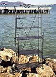 PTC Home & Garden Folding Baker's Rack, Black PTC Home & Garden Folding Baker's Rack, Black