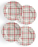 Martha Stewart Collection Festive Plaid-Set of 4 Salad Plates