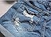 Difyou Women's Fray Pokcet Suspender Denim Overall Shorts Blue