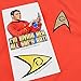 Popfunk Star Trek Engineering Uniform Shirt with Liquid Gold Ink & Stickers - XL