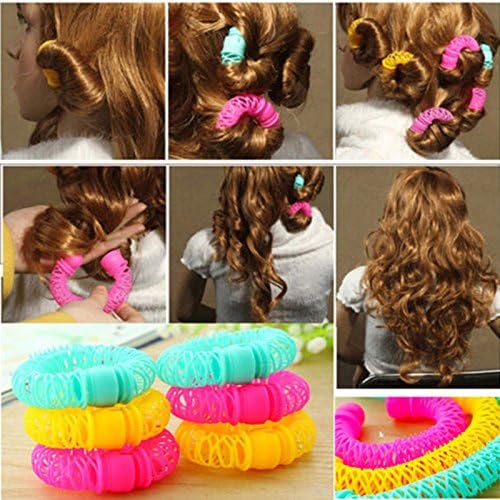 8PCS Magic leverage Spiral Curls Tool Hairdress Bendy DIY Hair Styling Curler WC