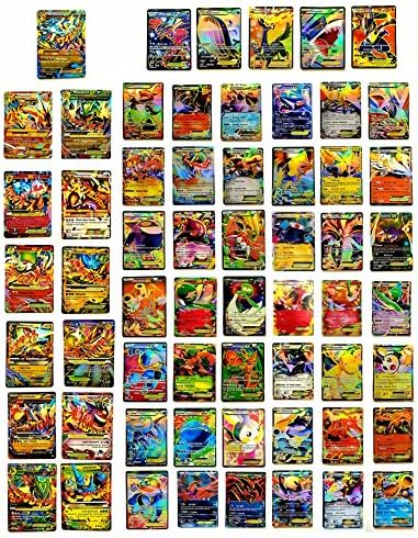 Set of 60 Cards Mega EX 13 Cards + 42 Ex cards + 5 Special EX Cards Gold Series Pokemon Cards