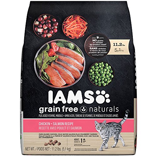 IAMS Grain Free Naturals Chicken and Salmon Recipe Dry Cat Food 11.2 Pounds