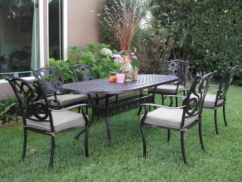 CBM Outdoor Cast Aluminum Patio Furniture 7 Pcs Dining Set G1 CBM1290 product image