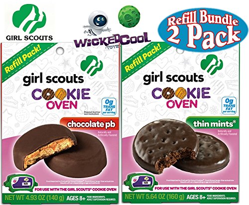 Girl Scouts Cookie Oven Refills Thin Mints & Chocolate PB Gift Set Bundle - 2 Pack