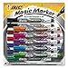 BIC GELIPP121AST Low Odor and Bold Writing Pen Style Dry Erase Marker Bullet Tip Assorted 12