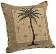 Brentwood Panama Jacquard Chenille 18-by-18-inch Knife Edge Decorative Pillow, Palm Tree