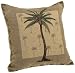 Brentwood Panama Jacquard Chenille 18-by-18-inch Knife Edge Decorative Pillow, Palm Tree