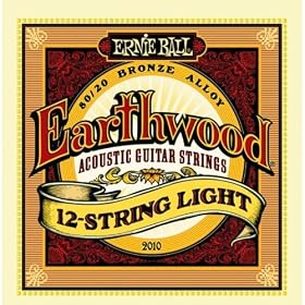 Ernie Ball 2010 Earthwood 80/20 Bronze Acoustic String Set, 12 String Lt. (9 - 46)