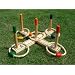 Ringwurfspiel in Holzausf�hrung Zielkreuz 42 x 5 x 2 cm,  Zielst�be 18 x 2 cm, komplett mit 5 Wurfringen und Netztragetasche