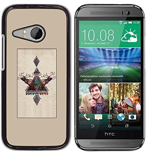 TopCaseStore / Snap On Hard Back Shell Rubber Case Protection Skin Cover - Lapland Deer Winter Polar Alaska - HTC ONE MINI 2 / M8 MINI