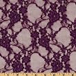 62 Wide Giselle Stretch Floral Lace Plum Fabric By The Yard