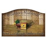 Hunters Hideout - Duck Decoy Cabin Lodge Sign.