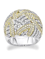 18K 2Tone Gold 1.71cttw. Delicate and Beautifully Pave Set Round Diamond Band