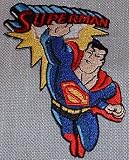 Superman 1950's Flying Figure and Name Logo PATCH