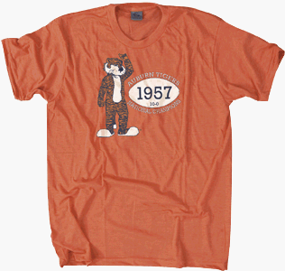 Buy 1957 Auburn Tigers National Champions Short Sleeve T-Shirt - Orange Heather by Champions Again