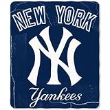 New York Yankees Light Weight Fleece MLB Blanket (Wicked Series) (50x60)