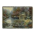 Thomas Kinkade Garden of Prayer with Bible Verse Throw
