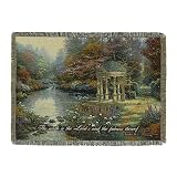 Thomas Kinkade Garden of Prayer with Bible Verse Throw