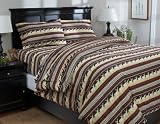 Pike Street 135-Gram Printed Flannel Twin Duvet, Winter Lodge