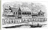 Box Canvas Print of Dramatic performance in the open air, 1847. from Heritage-Images