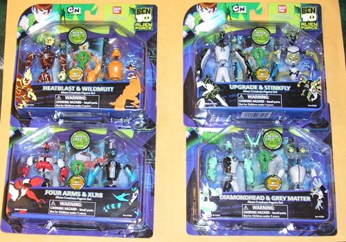 61i4gFEgGjL Ben 10 Alien Creation 2pk figure set ...all 8 aliens