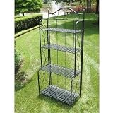 Iron Patio Folding Outdoor Bakers Rack
