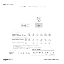 Amphenol Industrial 97-3108B-14S-6P Circular Connector Pin, Threaded Coupling, Solder Termination, Angle Plug, Split Backshell, 14S-6 Insert Arrangement, 14S Shell Size, 6 Contacts