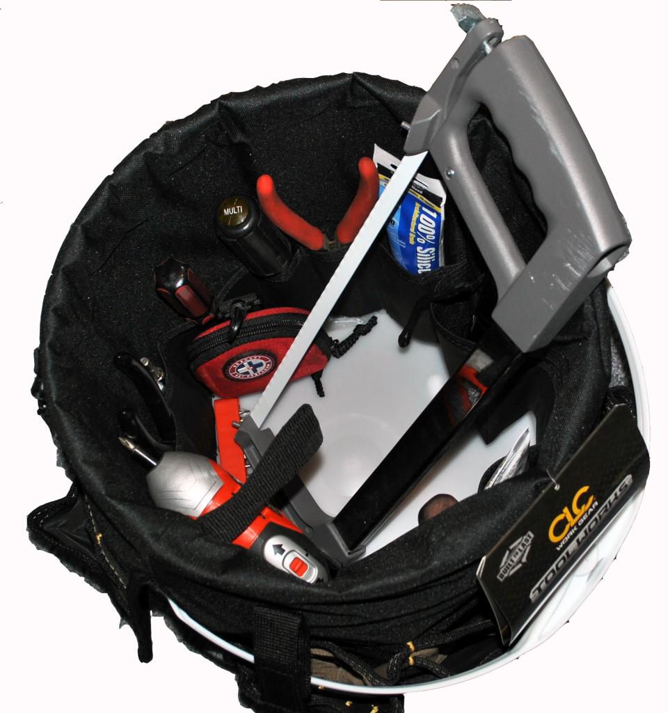 Custom Leathercraft 1119 Bucket Caddy Organizer, 48 Pocket