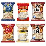 【 アマノフーズ フリーズドライ 】 炙り 雑炊 ・ リゾット ・ 中華粥 6種類 各3食 合計18食 バラエティ セット [ フリーズドライ ねぎ 5g 、 鰹の旨みたっぷりお味噌汁 1個付 ]