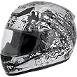 AFX Fusion Adult FX-95 Street Bike Motorcycle Helmet w/ Free B&F Heart Sticker Bundle - Silver