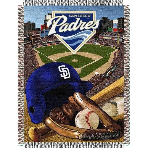 MLB San Diego Padres 48-Inch-by-60-Inch Acrylic Tapestry Throw