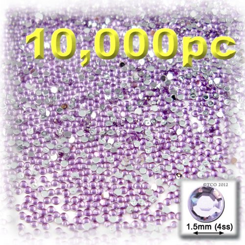 10,000pc Rhinestones Round 1.5mm - 4ss Lavender Light Purple or Light Amethyst