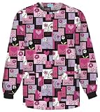 Cherokee 100% Cotton Pink Ribbon Scrub Jackets-Assorted