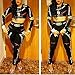 New Black Punk Rock Women Sexy Cool Long Sleeve Bandage Two Piece Tops Pants Set