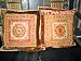 Chair Cushion Covers-2 Peach-yellow Embroidered Toss Pillow