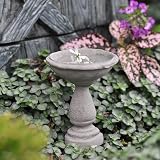 Miniature Fairy Garden Birdbath Cement
