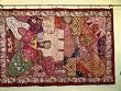 Vintage Patchwork Quilt Glamorous India Beads Sari Tapestry Wall Hanging Throw