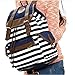 Eforstore New Unisex Canvas Backpack School Bag Vintage Stripe College Laptop Bags Rucksack for Teens Girls Boys Students Outdoor Travel with 1 Pc Eforstore Red Lucky Charms