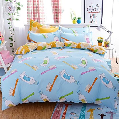 FY Factory Sofa Princess Soft Microfiber Girls Comforter Set Blue Single Twin Bedding Collection