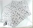 Totes - Adult Mini Black and White Daisy Compact Umbrella