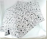 Totes - Adult Mini Black and White Daisy Compact Umbrella