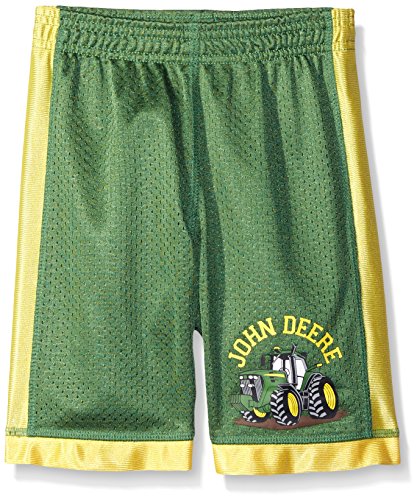 John Deere Little Boys' Moving Tractors Short, Green/Yellow, 5