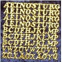 Wachsbuchstaben Gro&szlig;buchstaben in Gold