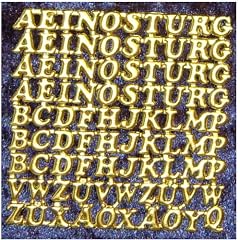 Wachsbuchstaben Gro�buchstaben in Gold