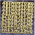 Wachsbuchstaben Gro�buchstaben in Gold