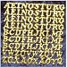 Wachsbuchstaben Großbuchstaben in Gold