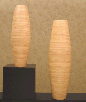 36 Cylinder Bamboo Floor Vase - Natural