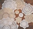 Handmade Crochet Lace Doily. 100% Cotton Crochet. Ecru, 4 Inch Round. Four pieces .